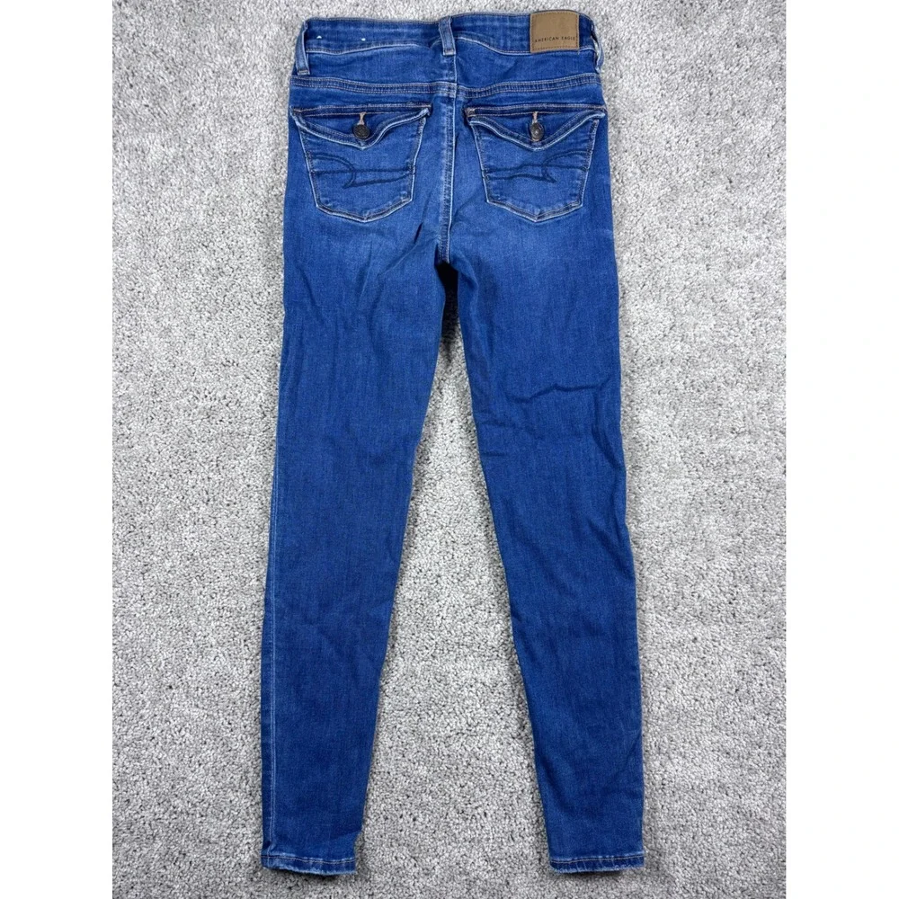 American Eagle Jeggings Size 00 Short Next‎ Level Stretch Blue Denim